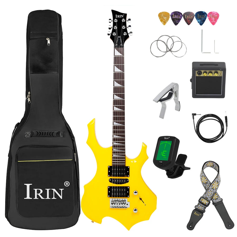 IRIN 6 Strings Electric Guitar 24 Frets Maple Neck Body Electric Guitar Guitarra With Tremolo Necessary Guitar Parts & Accessory