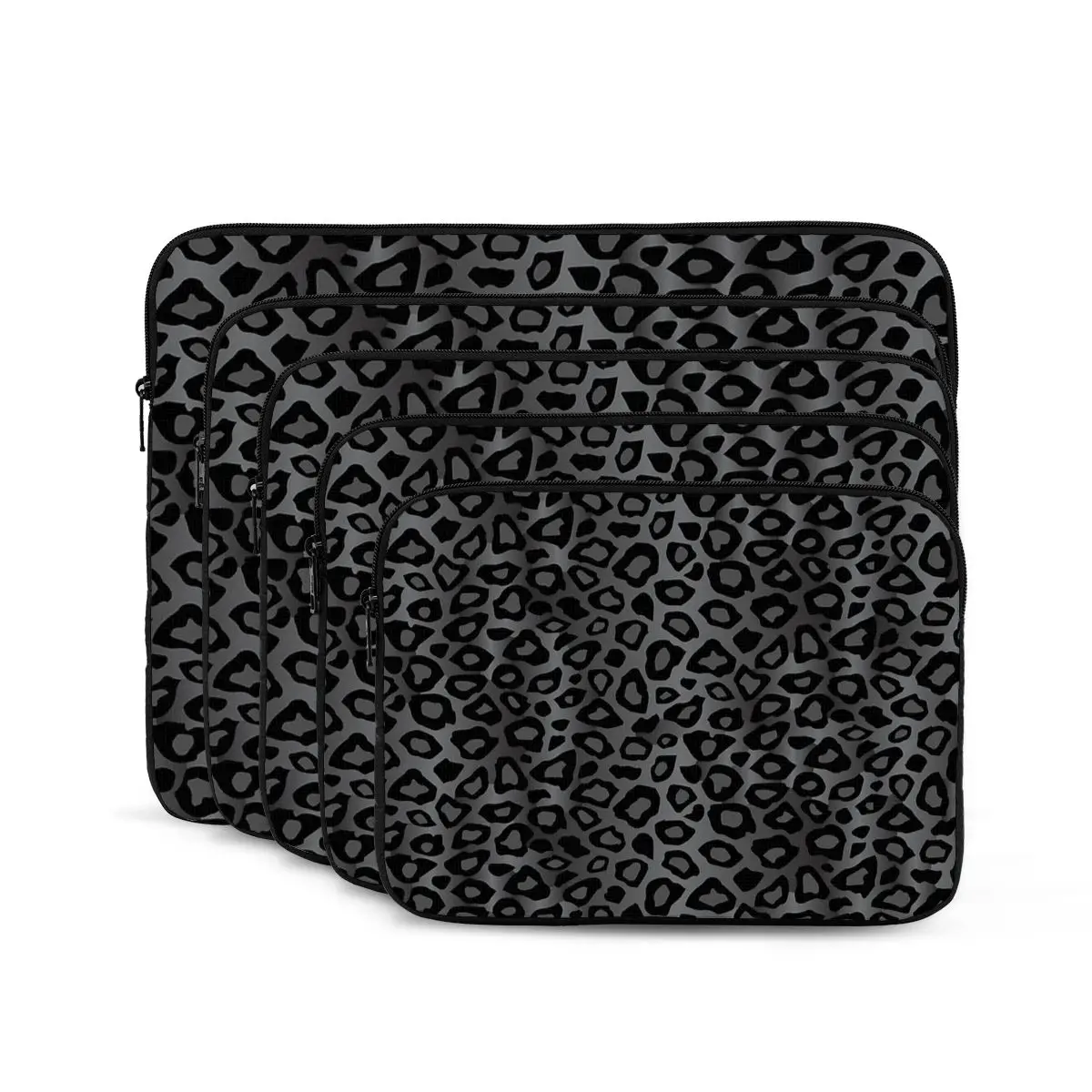 Gray Leopard Animal Pattern Notebook Laptop Bag Case Pouch 10 12 13 15 17 Inch For Macbook Air Pro Tablet Shockproof Case Bag