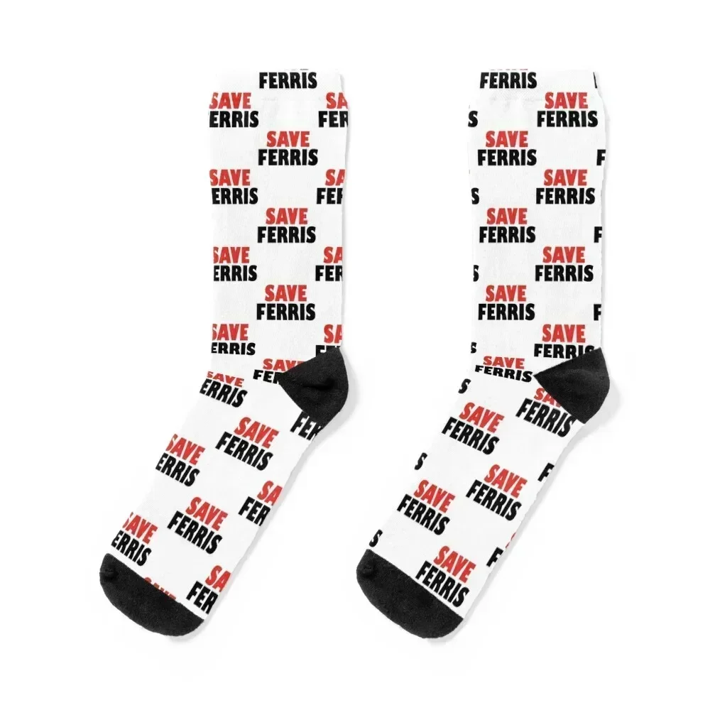 Ferris Bueller Save Ferris Socks new year christmas stocking sport Ladies Socks Men's