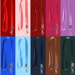 Keychain ID Tag Name Badge Holder Lanyard Solid Color Employee's Pass Card Case Sleeve Working Permit Cover Badge Neck Strap