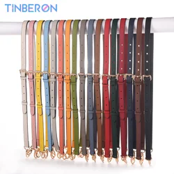 TINBERON Genuine Leather Bag Strap Replacement Adjustable Thin Shoulder Strap Belt Messenger Litchi Pattern Woman Bag Accessorie