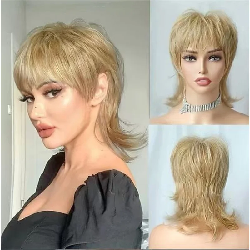 European and American fashion wigs, BOBO style, middle-parted bangs, wig cap without lace