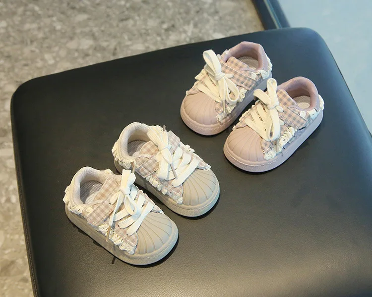 Mädchen Freizeitschuhe Weiche Sohle Baby Laufschuhe Süße Spitze 2026 Neue Mode Kinder Sportschuhe Rutschfest Trendig – Detail 14