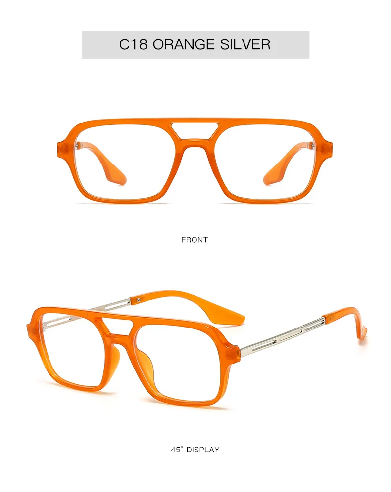 Neue Vintage Quadratische Sonnenbrille für Damen und Herren Marken-Rechteck-Sonnenbrille Ovale Brillen für Männer und Frauen – Detail 23