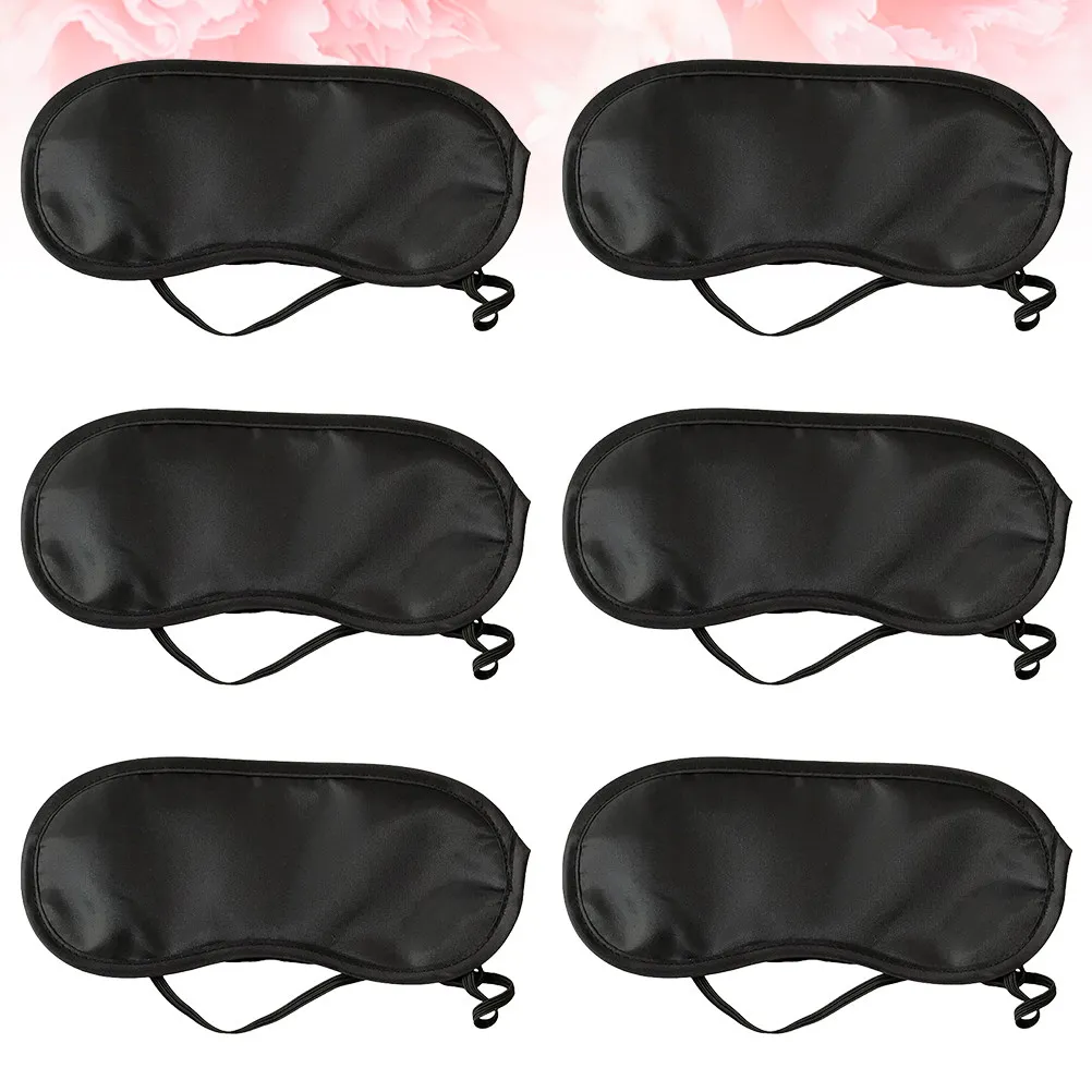 20Pcs Premium Black Sleep Eye Mask Washable Soft Light Blocking Eye Shade for Travel Home Hotel Airplane Insomnia Relief