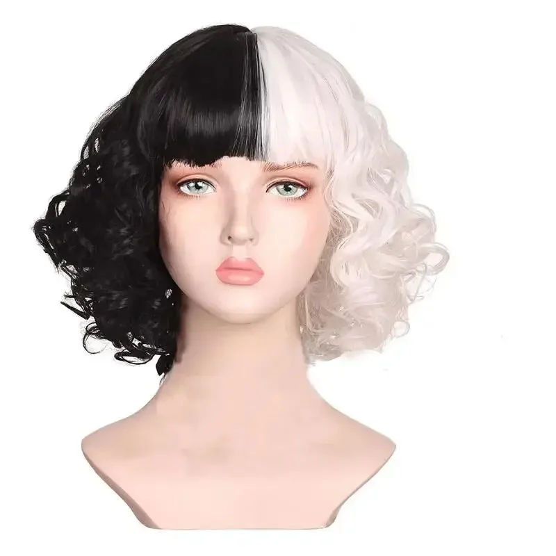 Disfraz Cruella Deville Pour Enfants Filles, Combinaison Dalmatien Noire, Robe De Fête Cosplay D'halloween Pour Filles De 4 À 1