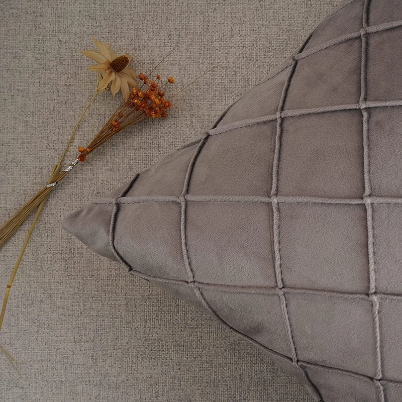 Inyahome مجموعة من 2 30x50 سنتيمتر 45x45 سنتيمتر 50x50 سنتيمتر المخملية وسادة تغطي الزخرفية مربع المخدة لينة الصلبة الماس وسادة حالات