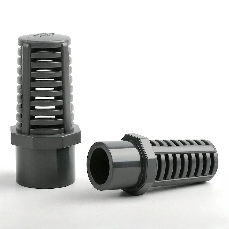 1PC I.D 20~63mm 1/2~2'' Male Thread UPVC Aquarium Water Pump Filter Joint Permeable Cap Flower Basket Strainer Screen Fittings