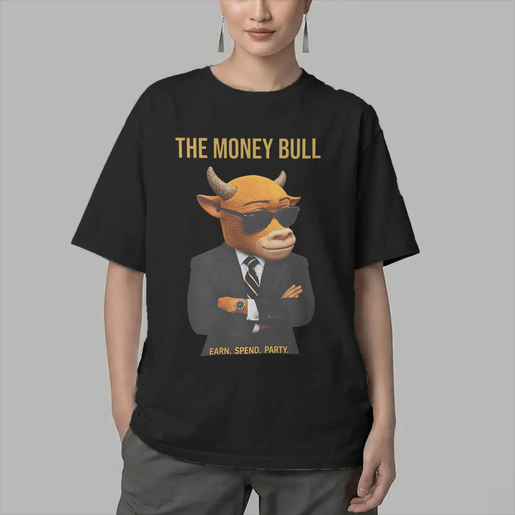 Men T-Shirt Niu Lai Funny Bull Meme Cool Pure Cotton Tees Short Sleeve  T Shirt O Neck Tops 6XL