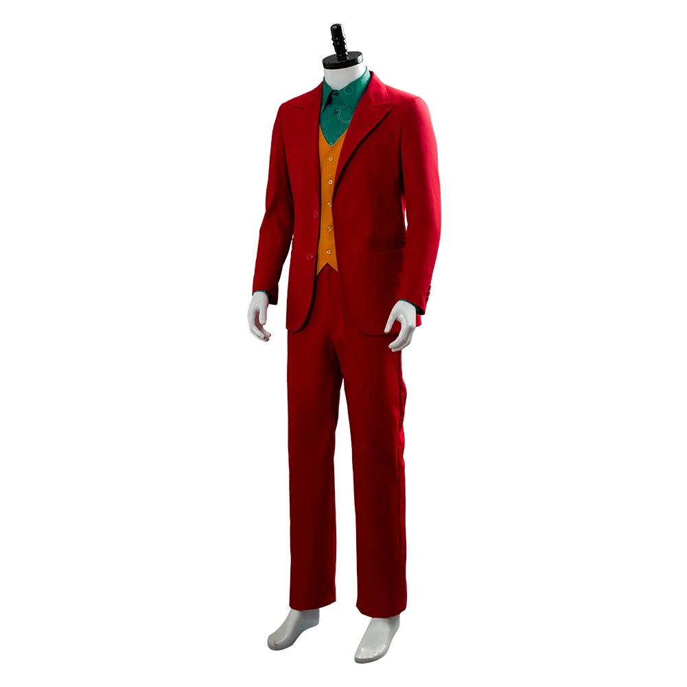 Joker Cosplay fantasía peluca uniforme abrigo pantalones Super Villain disfraz hombres zapatos disfraz trajes Halloween carnaval fiesta traje