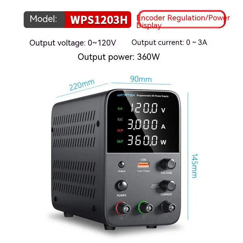 Wanptek Programmable DC Power Supply WPS3010H Laboratory Maintenance Workbench 30V 10A Voltage Current Regulator AC 220V 110V