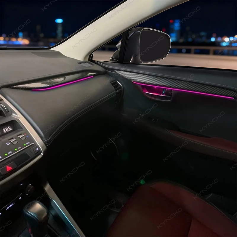For Lexus NX AZ10 2016-2021  LED Car Ambient Light Symphony 64 Color Smart Flowing Auto Interior Automotive Ambient Lighting
