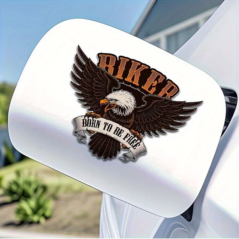 

1 шт. модные наклейки с изображением орла «Biker Born To Be Free» — винтажная байкерская графика для украшения автомобиля/ноутбука, привлекательность для гонщиков