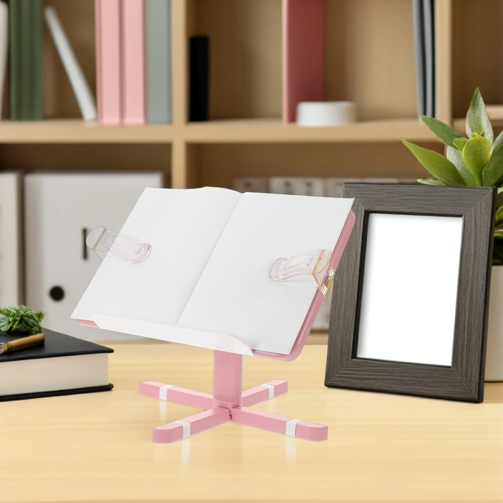 

Portable Music Stand Foldable Desktop Riser Small Adjustable Reading Holder