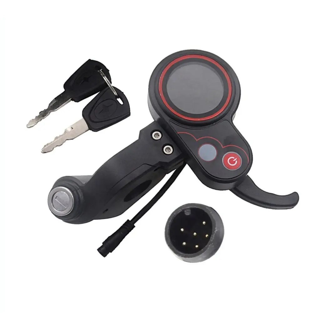 For For Kugoo ZQ 100 Electric Scooter LCD Screen Meter Dashboard Control System 6 Pin Port With Security Lock Key