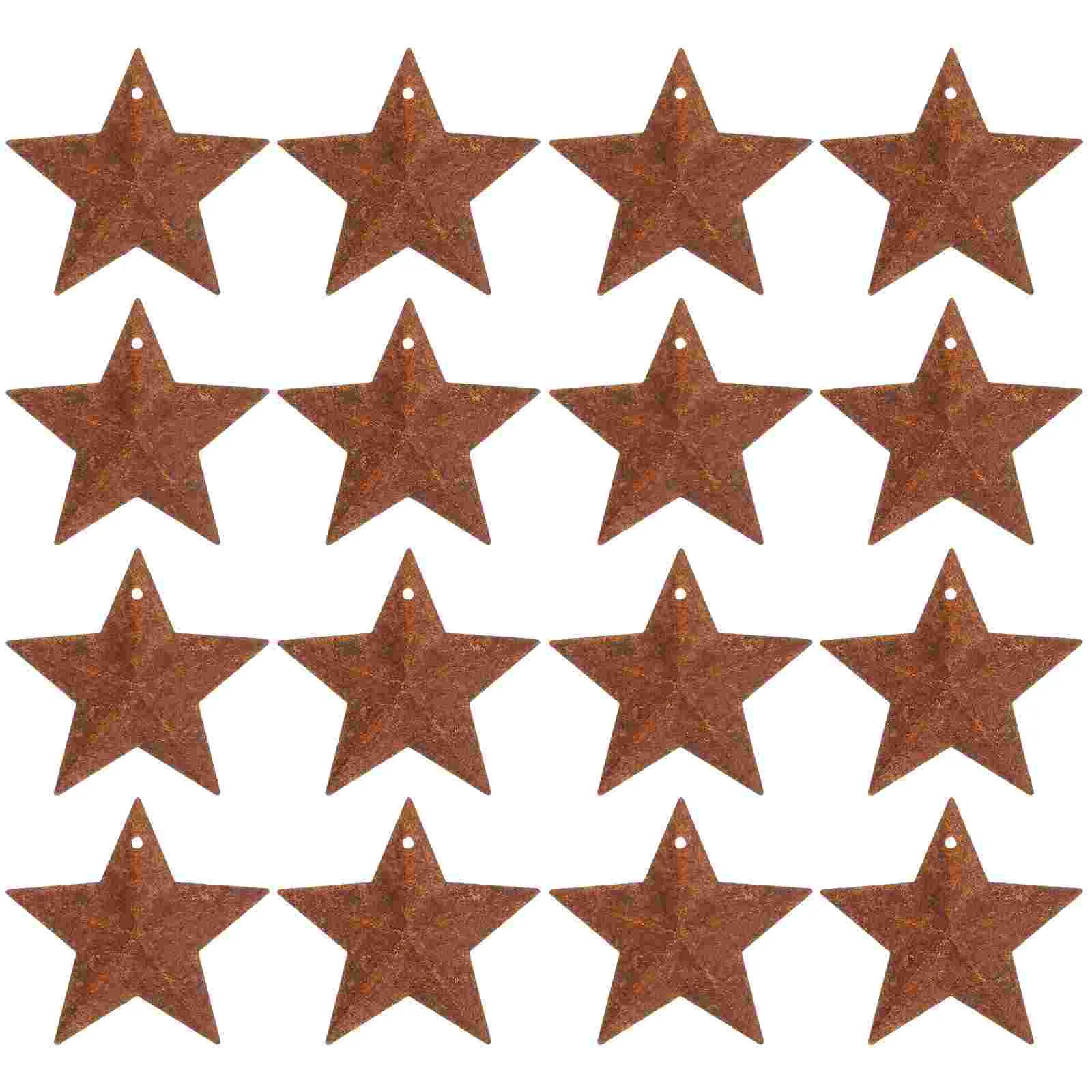 50 Pcs Rusty Stars for Crafts Vintage Decor Christmas Decorations Metal Pendants Accessories Charms