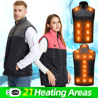 Winter Heated Vest Men Women USB Electric Self Heating Vest Motorcycle Heated Jacket Smart Warming Heated Clothes Camping Hiking