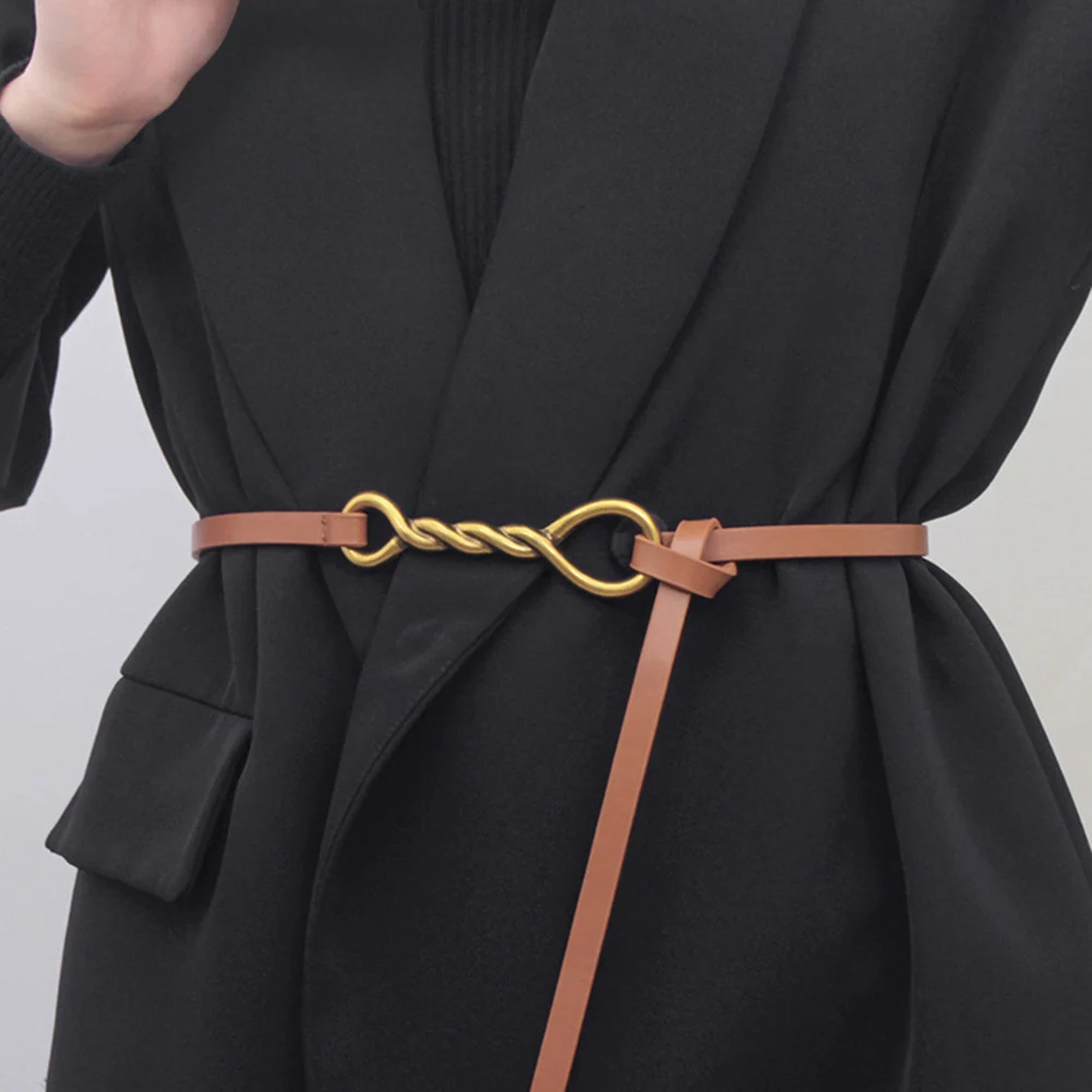 Retro Feamle Leather Belt Easy Wear Fashionable Belt For Outdoors