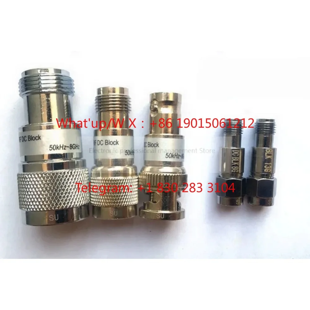 product  RF DC Blocker DC-Block; Frequency Freq: 50k-8G; SMA / N / BNC / TNC; DC Blocking Voltage: 50v