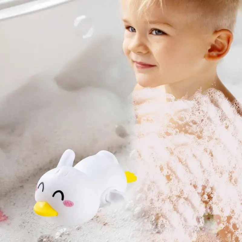 Kids Duck Bath Toy Cute Clockwork Floating Toys Swimming Pool Water Toy Wind Up Duck Preschool Bathtub Shower Toy Birthday Gifts