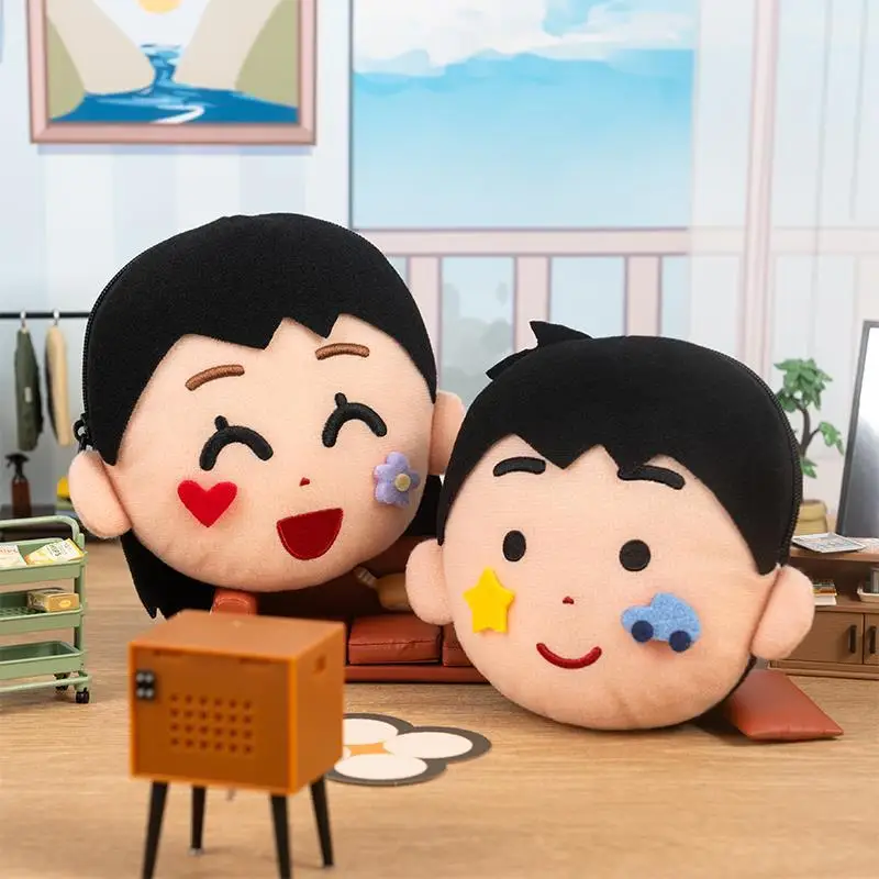 Dessin animé créatif Irasutoya peluche porte-monnaie casque câble de données rouge à lèvres changement sac de rangement garçons et filles cadeaux de noël