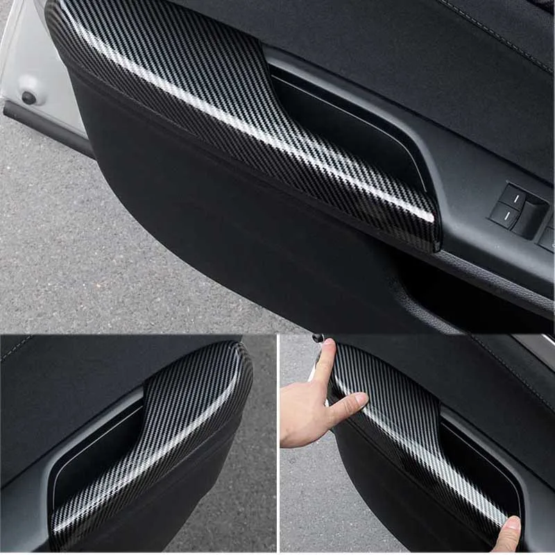 Car Door Armrest Panel Door Armrest Sticker Interior Decoration Trim Cover for Honda Civic 10th 2016 2017 2018 2019 2020