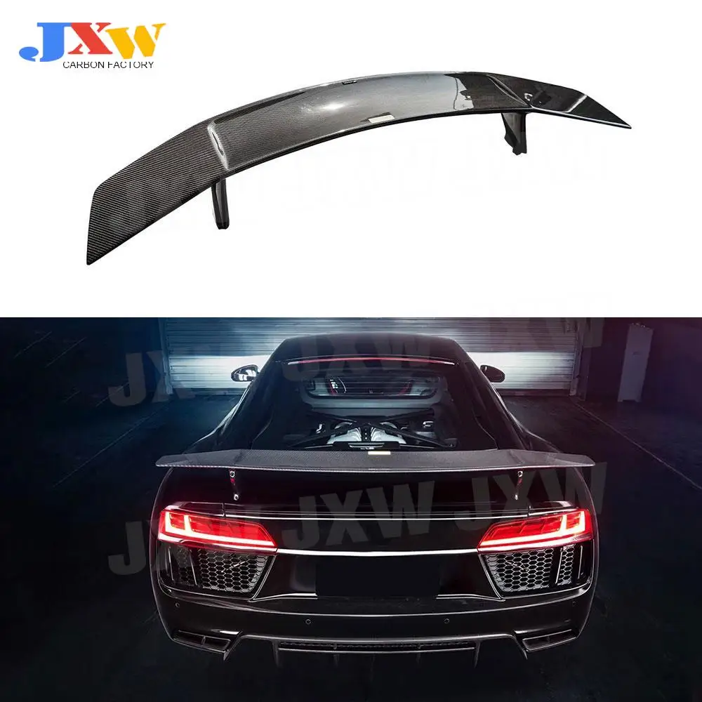 

Carbon Fiber FRP Boot Spoiler Trunk Wings Auto Racing Spoiler Car Styling For Audi R8 2017 2018 2019 Body Kits Cars Accessories