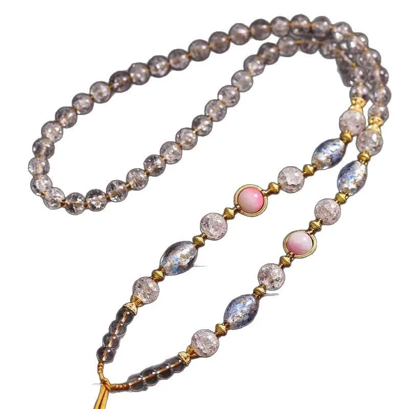 جديد النمط الصيني بوذا العلامة التجارية انفجرت كريستال سلسلة من الخرز Tangka قلادة Gawu صندوق Wuye Zhakiram قلادة سترة محظوظ مجوهرات