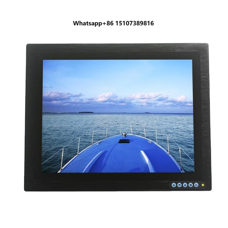 Lcd Touch Screen Display 15 Inch 1000 Nits Outdoor Marine Ip67 Waterproof LED Black Industrial Displays