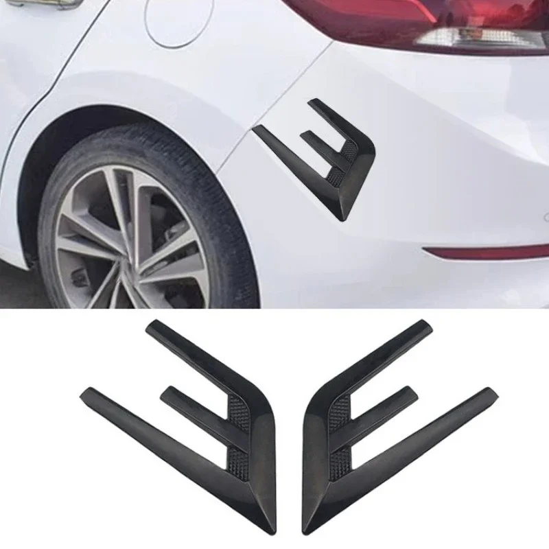 

Car Modification General Shark Fin Fender Flank Decoration Carbon Fiber Pattern Fender Trend New Modeling Sticker Accessories