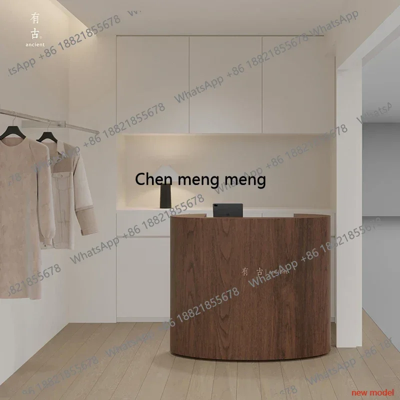 

Modern Simple Reception Desks Japanese Solid Wood Design Beauty Salon Counter Church Pulpito Furniture Balcão De RecepF132
