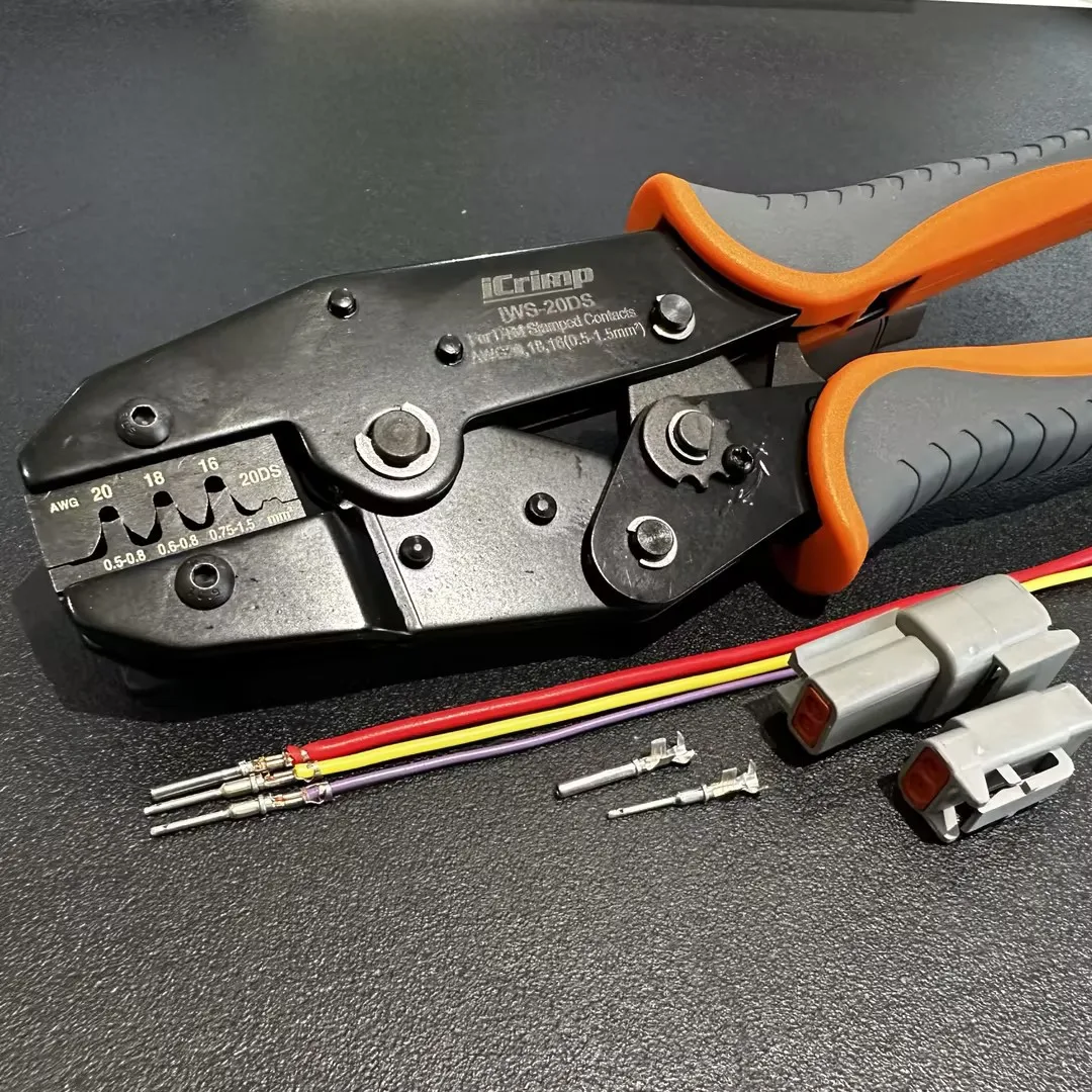 Car Waterproof Connector Crimp Set 16#20# Pin Crimper Positioning Function Harness Terminal Plier