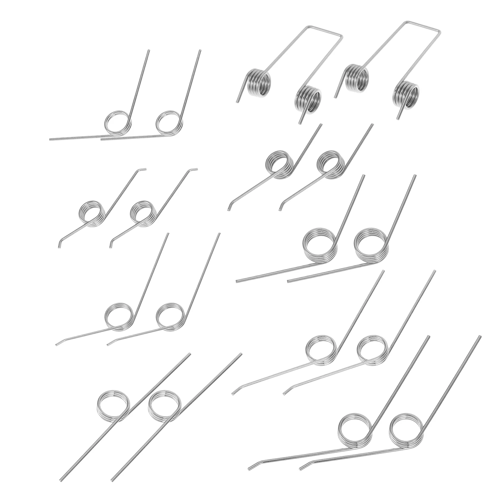 18pcs 스테인레스 스틸 쓰레기통 쓰레기통 뚜껑 용 비틀림 교체 금속 스프링 뚜껑 비틀림 스프링 보관함