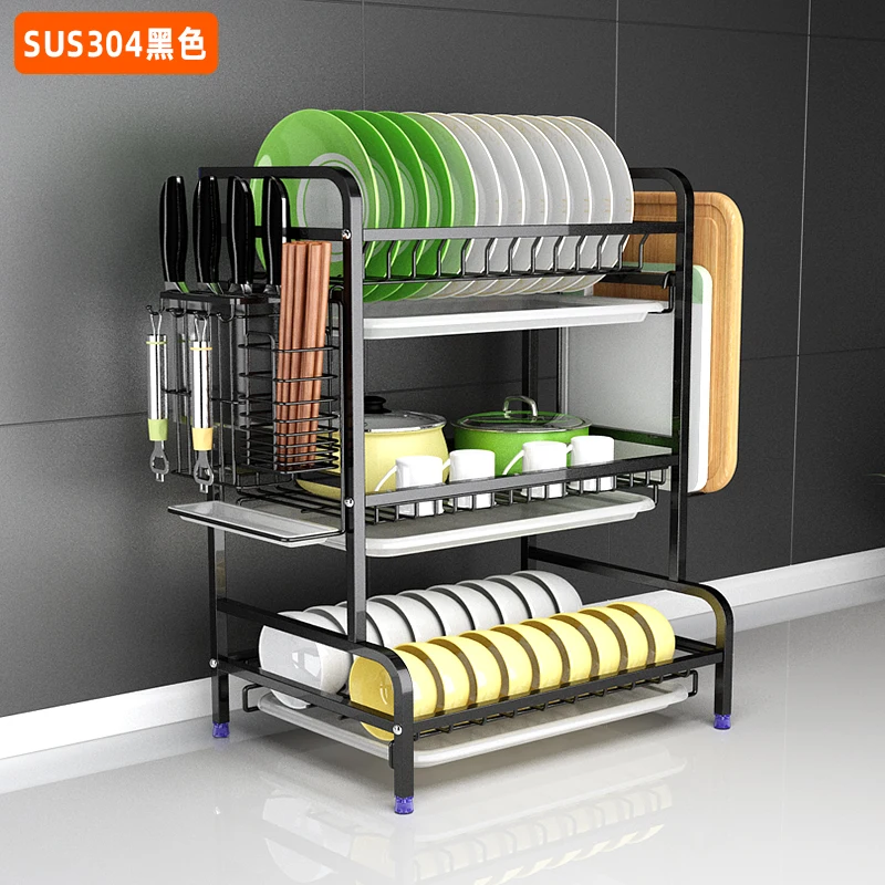 304 stainless steel kitchen rack drain rack to dry dishes, chopsticks, dishes, dishes, cabinets, storage boxes, racks, 2nd floor