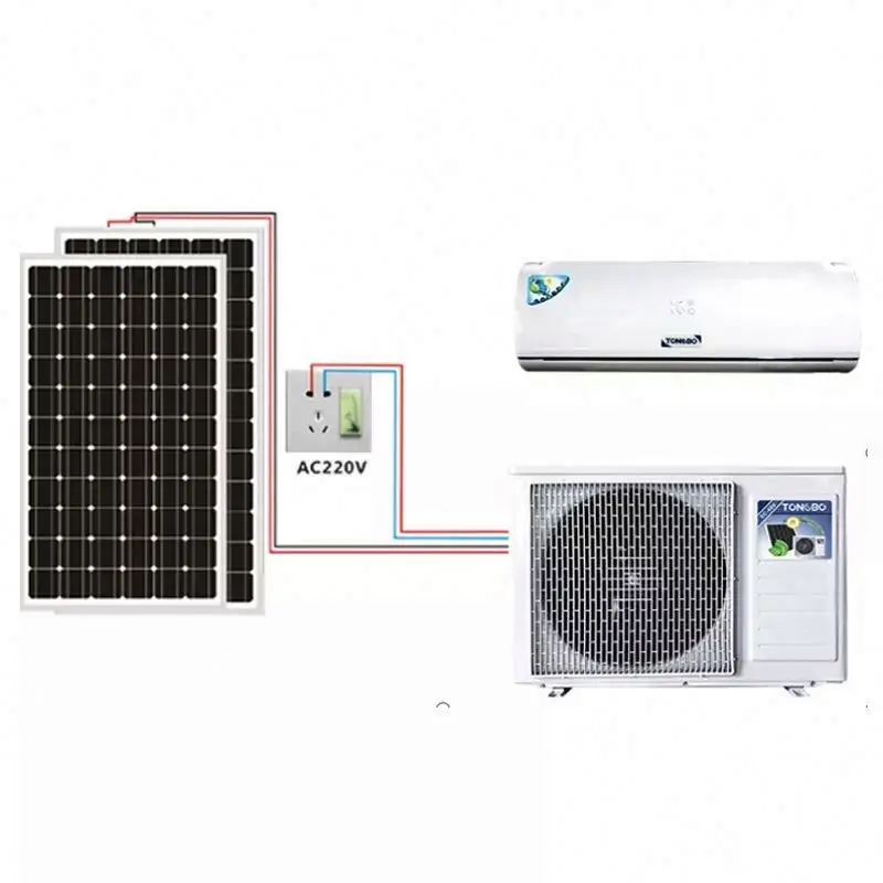 Solar Powered AC/DC Hybrid Air Conditioner With Solar Panel Home Commercial