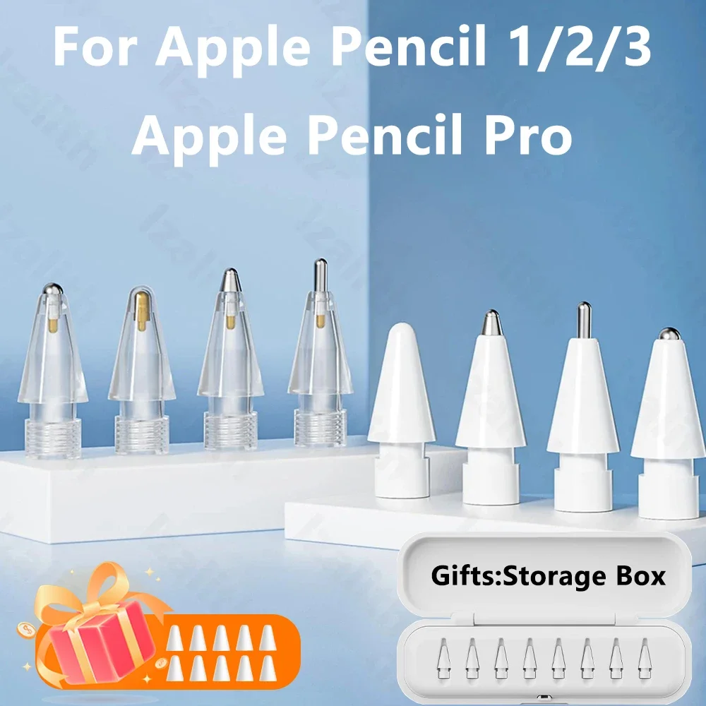 สําหรับ Apple ดินสอ Pro 6/8PCS Pen Nib สําหรับ Apple ดินสอ 1st 2nd 3rd USB-C Tip 2B 2.0 2.5 นุ่ม iPad ดินสออุปกรณ์เสริม