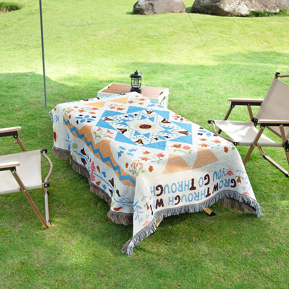 Geometric Soft Cozy Throw Blanket Pretty Home Travel Camping Applicable Warm Couch Bed Blanket Bohemian Tapestry Room 51