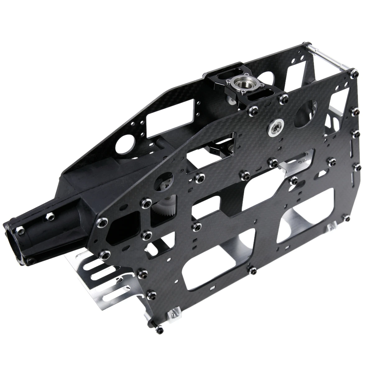 Marco de fibra de carbono para helicóptero T-rex 600 RC con placa inferior de Metal para pieza Align Trex 600 Heli