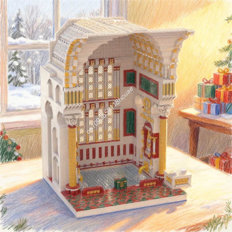 

3893 шт. MOC Архитектура Римская Императорская ванна Часть 2 Модель Строительные блоки Рождественский подарок Игрушки Сборка Творческая образовательная идея