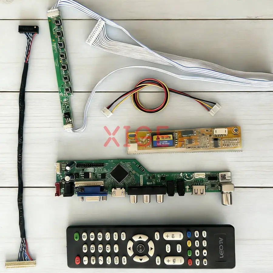 

Для IAUX14 HV150UX1 HSD150PU1 ITUX97 комплект платы контроллера привода экрана DIY 1-CCFL 1600x1200 USB + AV + VGA + HDMI 1600*1200 30Pin LVDS