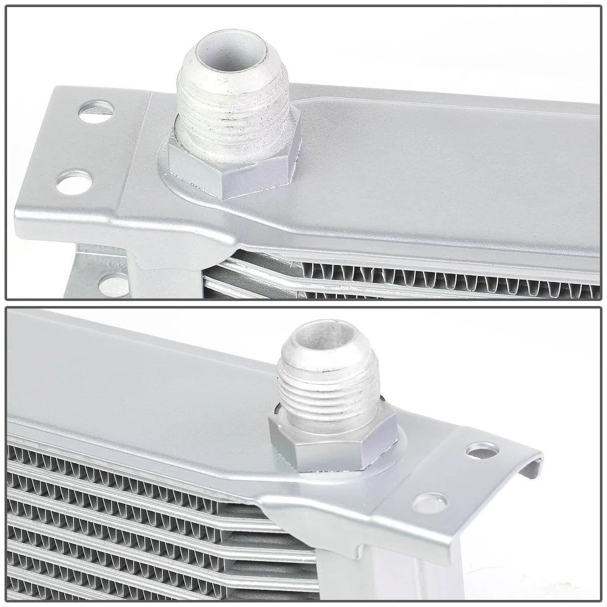Universal AN10 10-Row Aluminum Oil Cooler Silver, Auto Engine Cooling Radiator British Style Modification Accessories