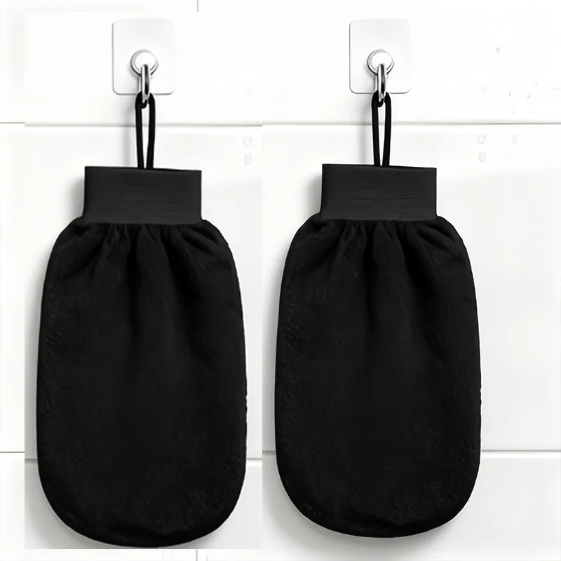 Bath Scrub Massage Glove - Exfoliating Soft Reusable Body Facial Tan Glove Random Color Shower Wash