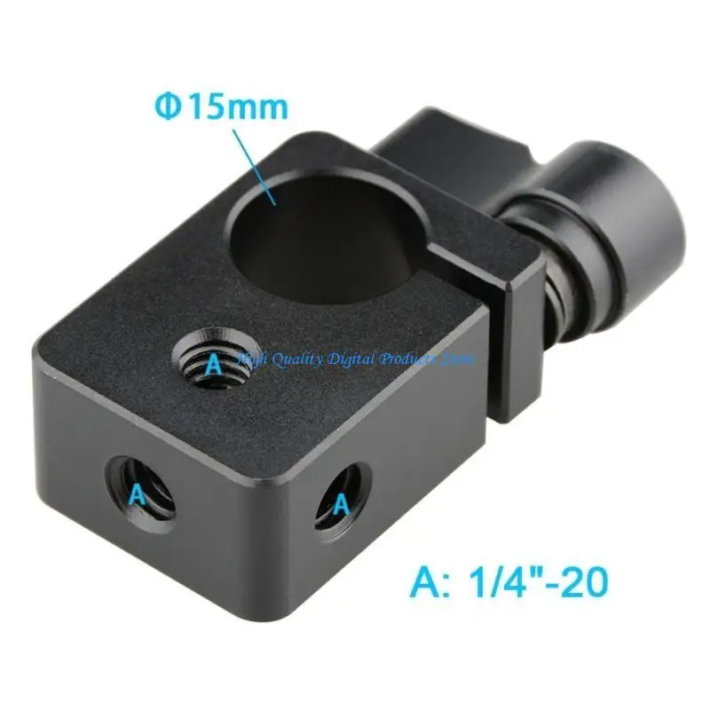 

U2JE Single Rod Clamp 15mm Connector with 1/4 Screw for 15mm DSLR Adapter