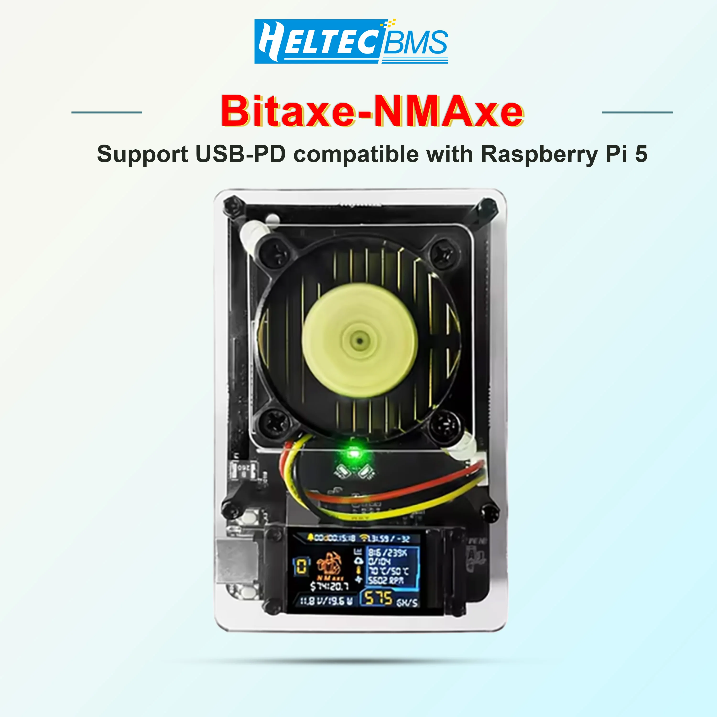 

Bitaxe NMAxe Bitcoin Miner 500GH/S Ultra Solo Lottery Fully Open-source Home Use with Display BM1366 ASIC Chip