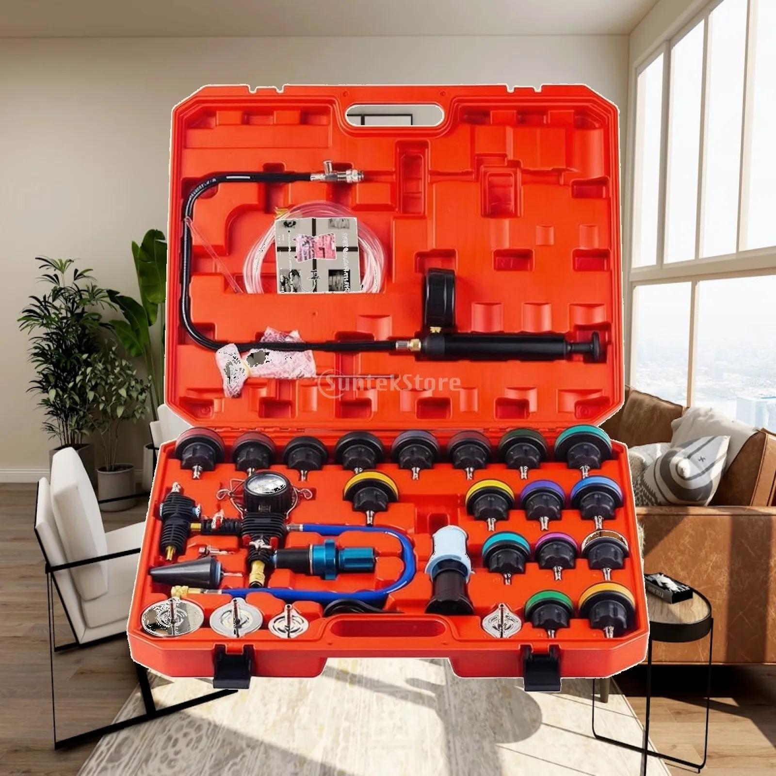 kit-de-test-de-systeme-de-refroidissement-de-radiateur-34-pieces-avec-manometre-a-pompe-manuelle-et-remplisseur-sous-vide-pour-diagnostic-de-fuites-automobiles