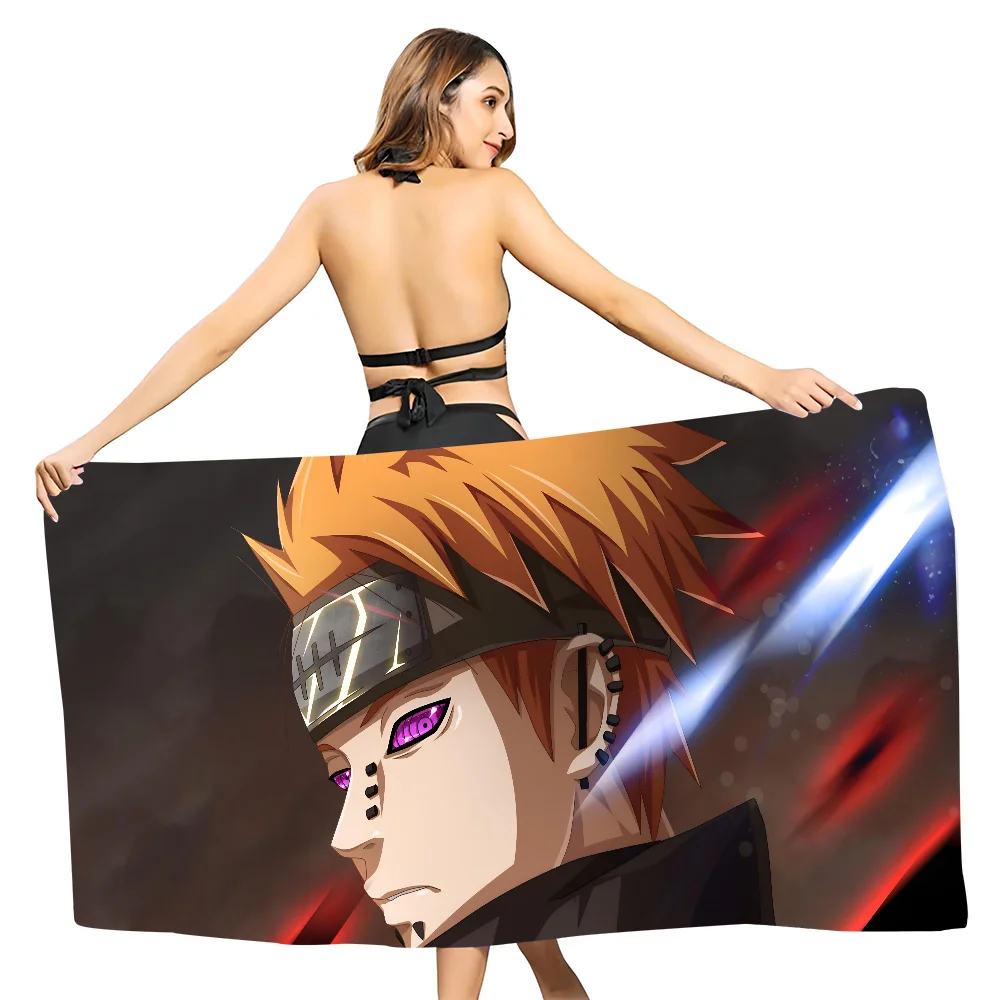 1PC Anime N-naruto Yahiko Towel Microfiber Beach Towel Quick Dry Kids Beach Blanket Soft Unisex Camping Pool Towel