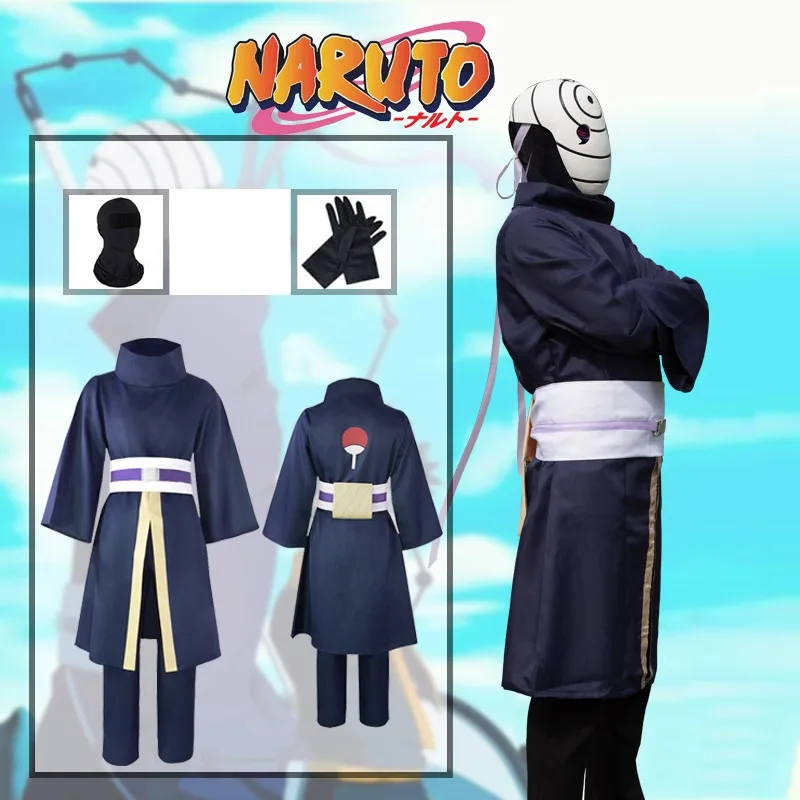 

Anime Naruto Cosplay Suit Uchiba with Soil Three-eye Mask Clothing Anime Men's and Women's Cos Clothing Anime Cosplay Props