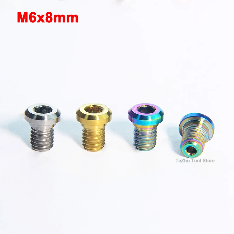 1Pcs M6x8mm Titanium Alloy Screw Bicycle Speed Change Locking Screw r8000 Lock Wire Modification And Repair