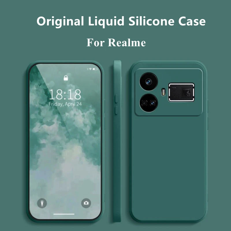 For Realme GT5 Case Realme GT5 GT3 Realme GT Neo 5 3 3T Cover Coque Funda Soft Original Liquid Silicone Back Bumper Realme GT5