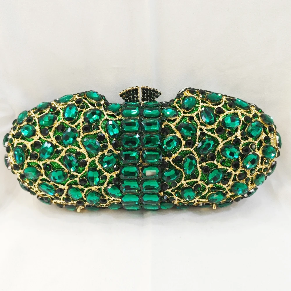 Rhinestone Evening Bag Yellow/Pink /Green Diamond Wedding Purses Bridal Prom Clutches Luxury Women Crystal Clutch Handbags